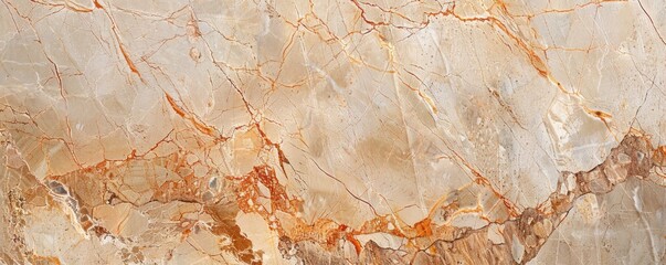 An ultrarealistic texture of light brown marble with veins, for background and wall cladding in interior design