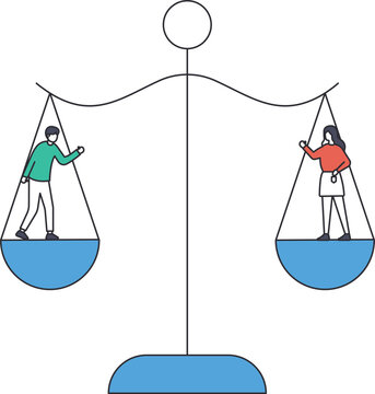 Gender discrimination, unequal discrimination on lady or woman such as career, work or social rights issue concept,
