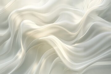 Obraz premium A white fabric with a wave pattern