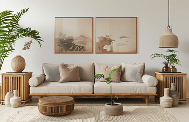 Sala de estar aconchegante minimalista