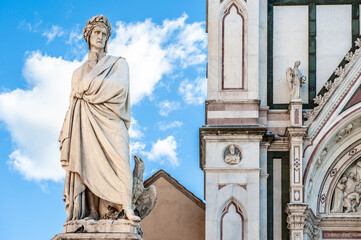 Fototapeta premium Dante Alighieri, Firenze, Santa Croce