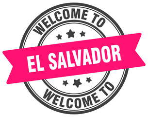 Welcome to El Salvador stamp. El Salvador round sign
