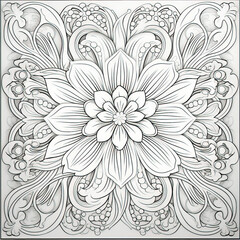 Printable Floral Coloring Page for Kids and Adults - Fun and Relaxing Flower Coloring Activity