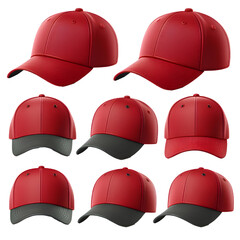 SET of red caps