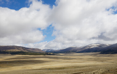 landscape with clouds in New Mexico 