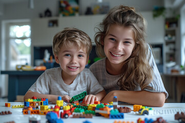 Fototapeta premium Kids Playing With