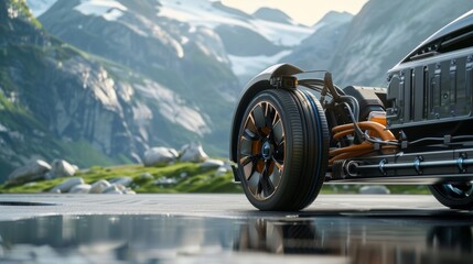 An electric vehicle with a sophisticated data monitoring system tracking battery usage and charging patterns to optimize performance and extend range.