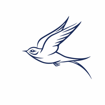 recommend clip art: Swallow in cartoon, doodle style. Image for t-shirt, web, mobile apps and ui. Isolated 2d vector illustration in logo, icon, sketch style, Eps 10. AI Generative