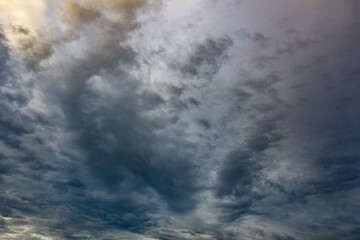 dramatic sky and clouds at sunset