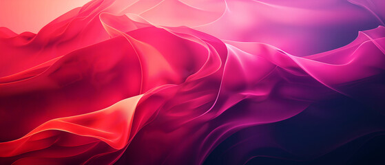 Vibrant Abstract Fabric in Shades of Red and Pink: A Dynamic and Flowing Representation of Ethereal Textile Art