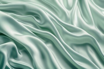 Obraz premium Mesmerizing Green blue satin surface. Color cloth. Generate Ai