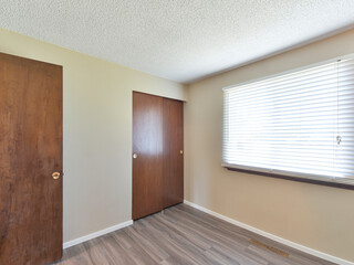 Modern residential empty bedroom interior