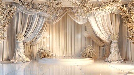 backdrop 3D rendering of wedding