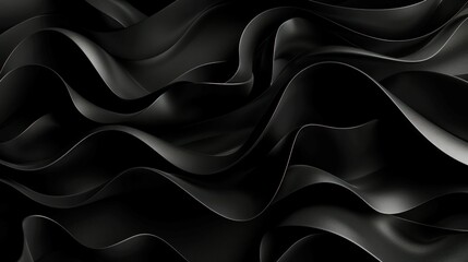 Obraz premium background 3D black wavy