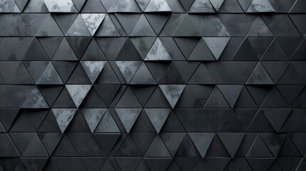 black background of symmetry triangles in high resolution and high quality. concept wallpaper