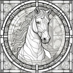 Printable Horse Coloring Page for Kids and Adults - Fun and Relaxing Animal Coloring Activity for All Ages