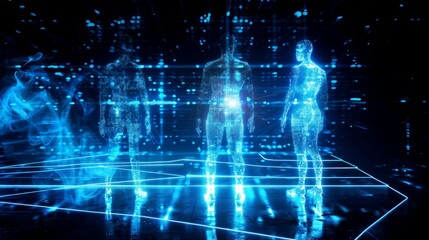 background digital technology hologram