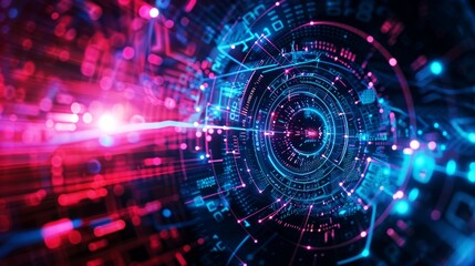 background digital technology hologram