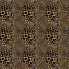 Leopard Print Seamless Animal Pattern Big and Small Spots