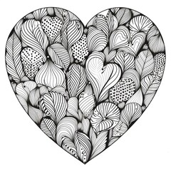 Printable Heart Coloring Page for Kids and Adults - Fun and Creative Coloring Activity for All Ages