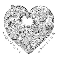 Printable Heart Coloring Page for Kids and Adults - Fun and Creative Coloring Activity for All Ages