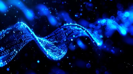 background illustration 3D digital of DNA