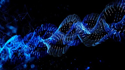 background illustration 3D digital of DNA
