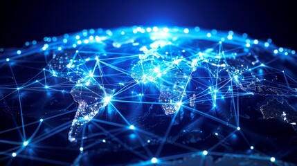 Obraz premium background illustration of digital network
