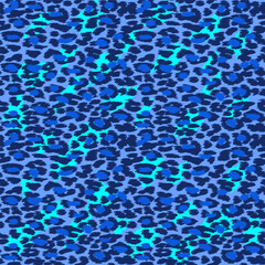 Trendy Leopard or cheetah skin seamless pattern, animal fur background, vector wild animal background in neon colors. Fabric design, wrapping paper, textile.