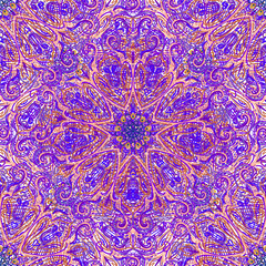 Mandala seamless pattern. Vintage decorative elements. Hand drawn background. Islam, Arabic, Indian, ottoman motifs. Geometric circle element in vector. Kaleidoscope, medallion, yoga concept.