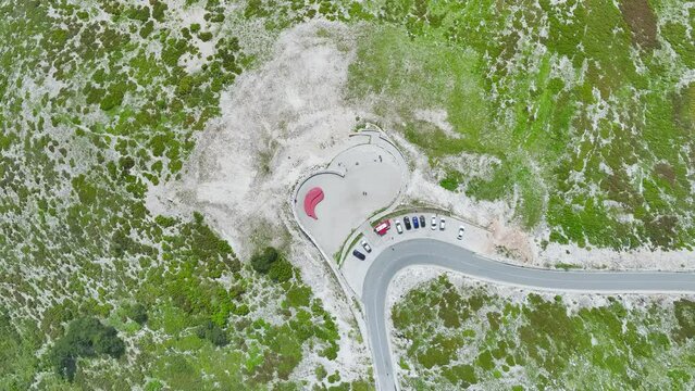 Mountains over Llogara Pass from a drone, Panorama Llogara, Ceraunian Mountains, Albania