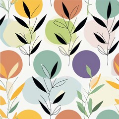 seamless background with leaves