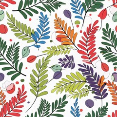 seamless pattern with leaves