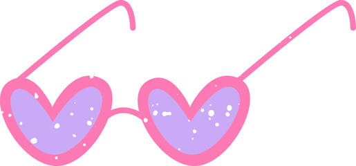 Heart Shape Sunglasses Splash Texture