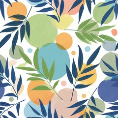 seamless pattern with leaves