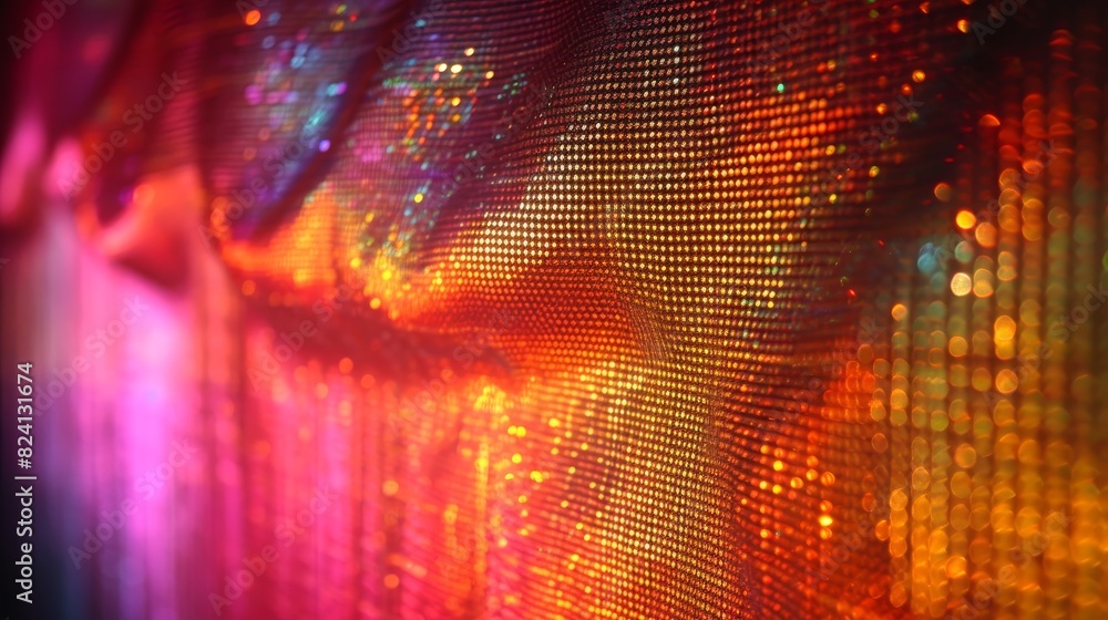Aufkleber a detailed close-up of a wall showcasing a vibrant and abstract moebius pattern with rainbow dots il