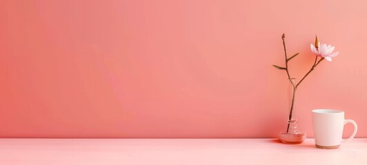 Serene Pastel Coral Background for Tranquil Design Projects