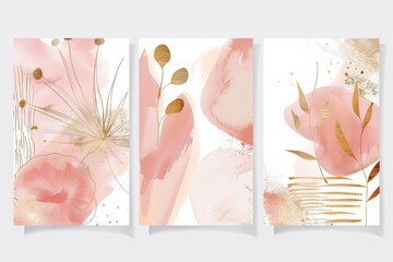 Abstract Arrangements. Elements, textures. Posters. Terracotta, blush, pink, ivory, beige...