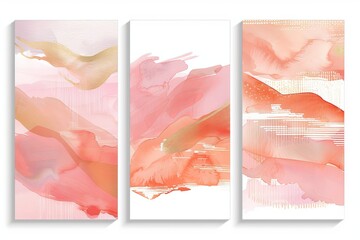 Abstract Arrangements. Elements, textures. Posters. Terracotta, blush, pink, ivory, beige...