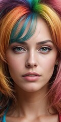 Naklejka premium portrait of a woman with makeup