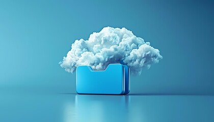 See secure folder icon with a cloud for data backup