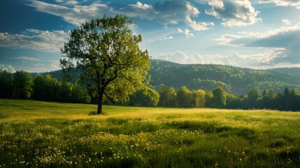 landscape of spring  winter  summer and autumn