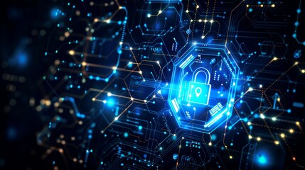Fototapeta premium background digital security of network