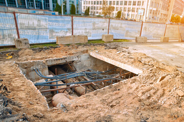 Water supply pipes and communication cables, Check up underground utility networks. Underground...