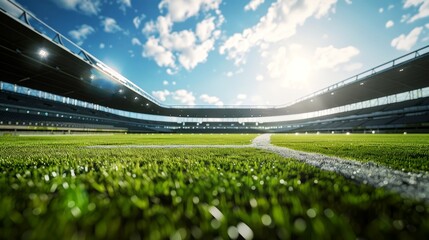 illustration field of gras in stadium football