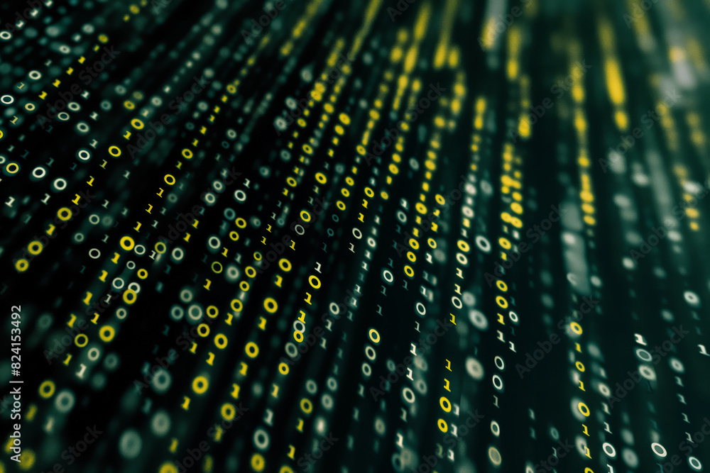 Poster digital data stream abstract background