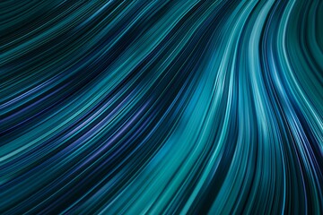 Fototapeta premium curved speed lines background or backdrop with dark cyan, medium turquoise and very dark blue colors. good as wallpap