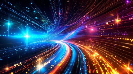 illustration high speed of internet access and cable