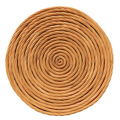 Fototapeta premium Frame of coiled ropes in realistic 3d render with transparent background