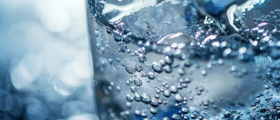 A detailed close-up shot of water. Perfect for advertising or illustrating thirst-quenching beverages.